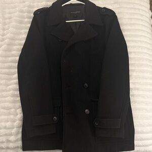 Banana Republic Men's Classic Black Peacoat